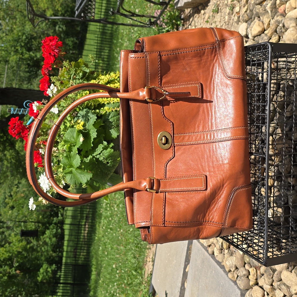 Coach Hamptons Tiffany Brown Satchel (vintage)